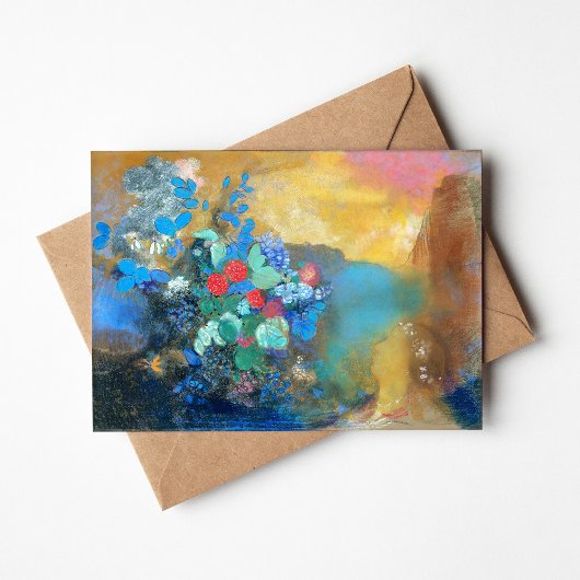 Ophelia onder de bloemen | Odilon Redon Kaart