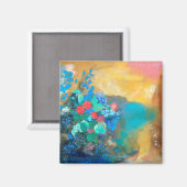 Ophelia onder de bloemen | Odilon Redon Magneet (Voorkant / Achterkant)