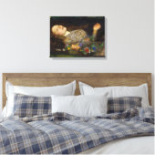 Ophelia Painting door John Everett Millais Canvas Afdruk (Insitu (Slaapkamer))
