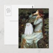 Ophelia - Witte Perzische kitten Briefkaart (Voorkant / Achterkant)