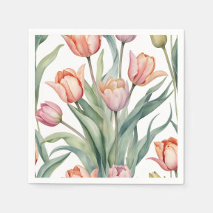 ophisticeerde tulp met Waterverf Servet