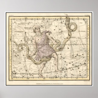 Ophiuchus Constellation Zodiac Print