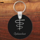 Ophiuchus Zodiac Sign in Grey. Sleutelhanger (Voorkant)