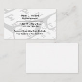 Ophtalmologiste Soins oculaires Cartes de visite M (Devant / Derrière)