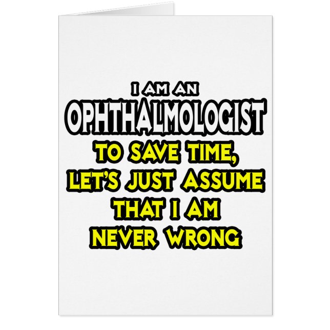 Ophtalmologiste...Supposons Que Je Ne Me Trompe Ja (Devant)