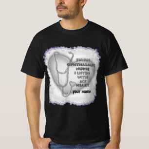 Ophthalmic Nurse Grey Heart T-shirt