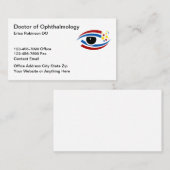 Ophthalmologue Moderne Cartes de visite modifiable (Devant / Derrière)