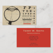 Ophthamologiste vintage Cartes de visite (Devant / Derrière)
