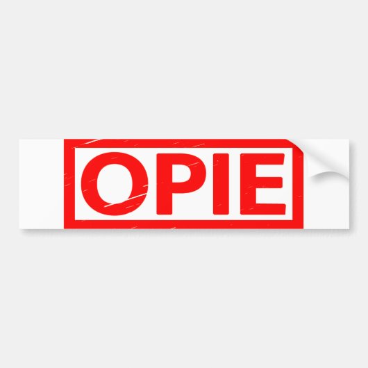 Opie Stamp Bumpersticker (Voorkant)