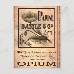 Opium-1883 Briefkaart
