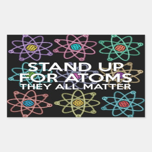OPKOMEN VOOR ATOMEN RECHTHOEKIGE STICKER
