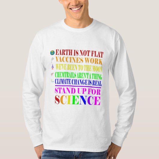 Opkomen voor de wetenschap Funny and REAL T-shirt (Voorkant)