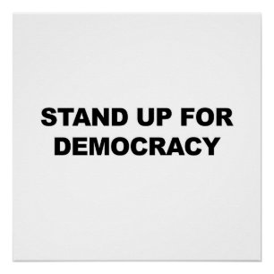 Opkomen voor democratie perfect poster