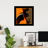 Opkomende Abstracte kunst voor vrouwen Poster (Thuiskantoor)