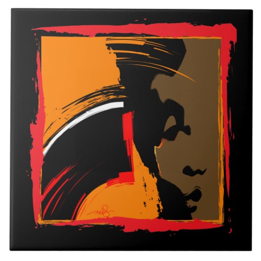 Opkomende Abstracte kunst voor vrouwen Tegeltje (Voorkant)