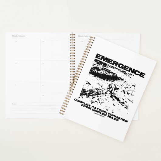 Opkomende complexe patroonformatie van eenvoudiger planner (Display)