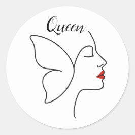 Opkomende Vleugels – Verborgen Vlinder Ronde Sticker