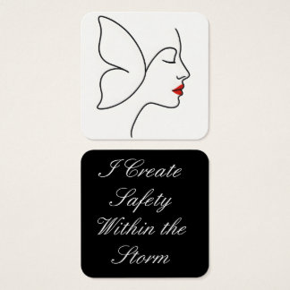 Opkomende Vleugels – Verborgen Vlinder Vierkante Visitekaartjes