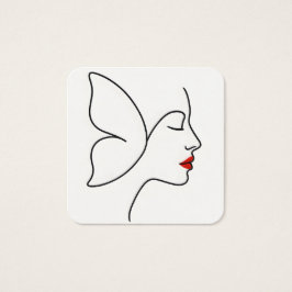 Opkomende Vleugels – Verborgen Vlinder Vierkante Visitekaartjes