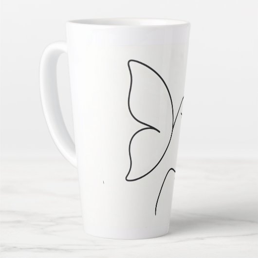 Opkomende Vleugels – Verborgen Vlinderhelend Portr Latte Mok (Linkerhoek)