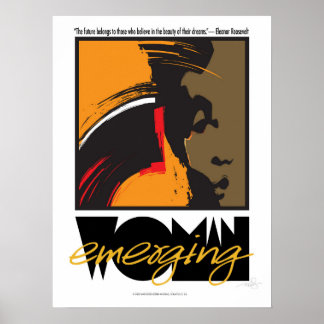 Opkomende vrouw stijgt poster