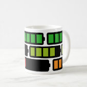 Oplaadbatterij rode groene koffie cafeïne Mok (Voorkant rechts)