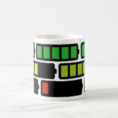 Oplaadbatterij rode groene koffie cafeïne Mok (Center)