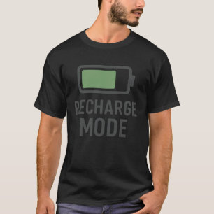 Oplaadmodus Batterij T-shirt – Minimaal Tech Ontwe