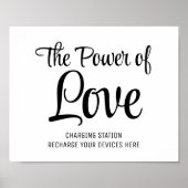 Oplaadstation Trouwbord Poster (Voorkant)