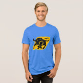 Oplaadstier – Power in Motion Tri-Blend Shirt (Voorkant volledig)