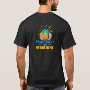 Opladen voor je pensioen – T-shirt met batterijpic
