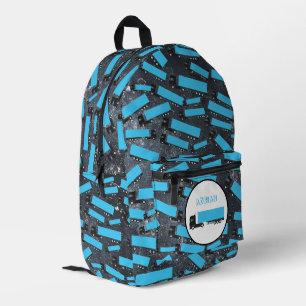 Oplegger Vrachtwagen Vervoer Vrachtwagens Blauwe N Bedrukte Rugzak