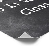 Opleiders Klasse Chalkboard Design Class Decoratio Poster (Hoek)