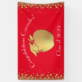 Opleiding Docent Afstuderen Rood Goud Spandoek (Verticaal)