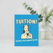 Opleiding: duurste streepjesstaart briefkaart (Staand voorkant)