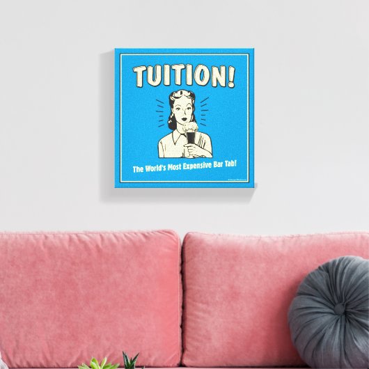 Opleiding: duurste streepjesstaart canvas afdruk (Insitu (Woonkamer))