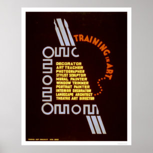 Opleiding in artikel 1937 WPA Poster