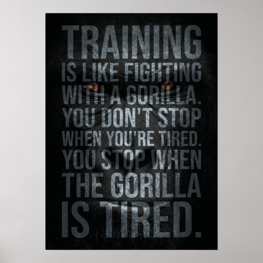 Opleiding is als het bestrijden van een Gorilla - Poster (Voorkant)