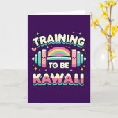 Opleiding om Kawaii te zijn - Schattigee Funny Ani Kaart (Gele Bloem)