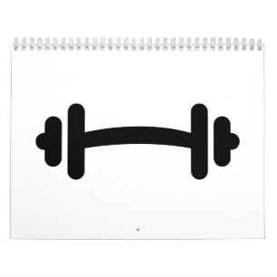 Opleiding van Barbell dumbbels Kalender