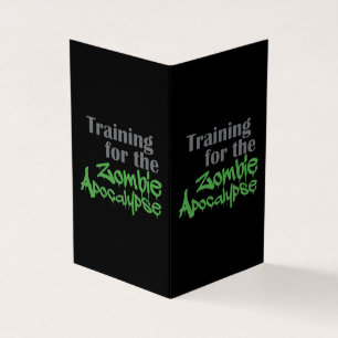 Opleiding van de Zombie Apocalypse Funny Workout Kaart