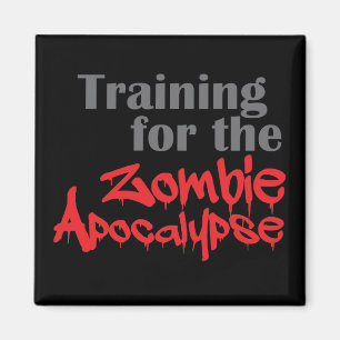 Opleiding van de Zombie Apocalypse Funny Workout Magneet
