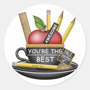 Opleiding van leerkrachten in Apple Ronde Sticker