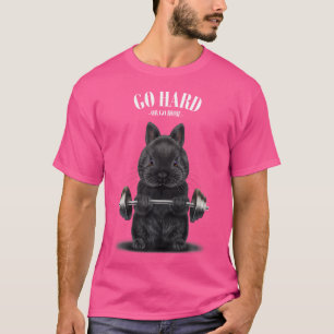 Opleiding van zwarte dwergkonijn t-shirt