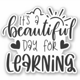 Opleidingsdocent Mooie dag om te leren Sticker