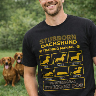 Opleidingshandleiding voor eigenwijze Dachshond Re T-shirt