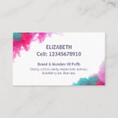 Oplosbare doppen met Puff Bar White Visitekaartje (Achterkant)