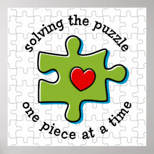 Oplossen van de puzzel poster
