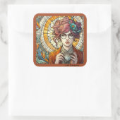 Oplossen Vierkante Sticker (Tas)