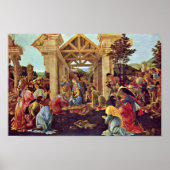 Oplossing van de Magi (Washington) door Botticelli Poster (Voorkant)